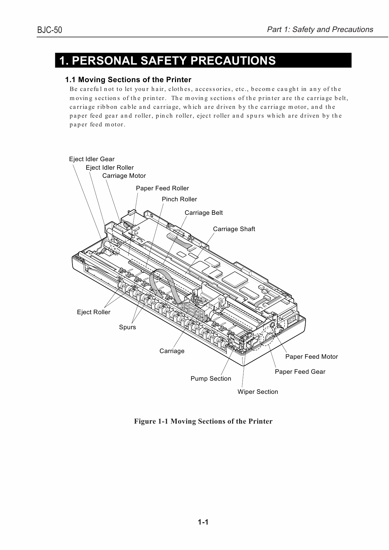 Canon BubbleJet BJC-50 Service Manual-2